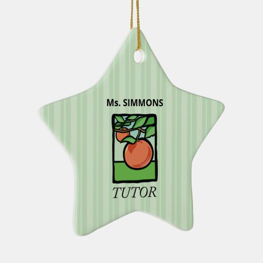 Tutor, Lehrer Danke, Apple Keramik Ornament (Rechts)