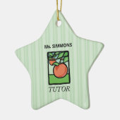 Tutor, Lehrer Danke, Apple Keramik Ornament (Links)