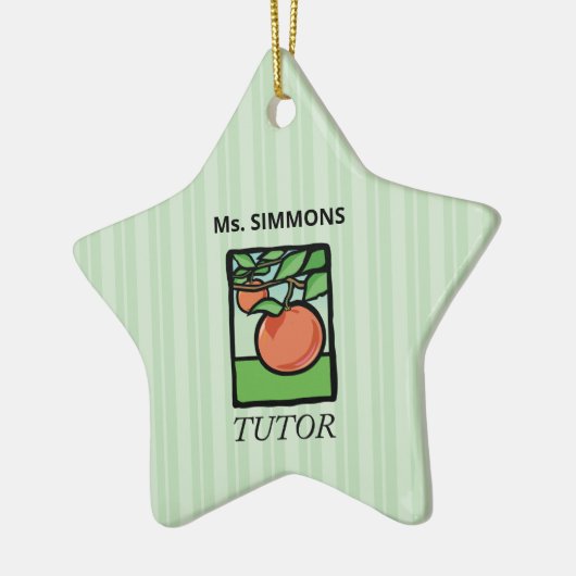 Tutor, Lehrer Danke, Apple Keramik Ornament (Links)