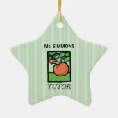 Tutor, Lehrer Danke, Apple Keramik Ornament (Hinten)