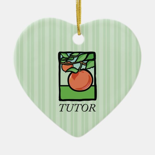 Tutor, Lehrer Danke, Apple Keramik Ornament (Vorne)