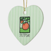 Tutor, Lehrer Danke, Apple Keramik Ornament (Links)