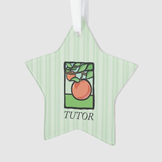 Tutor, Lehrer Danke, Apple Ornament (Vorderseite)
