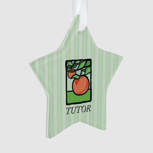 Tutor, Lehrer Danke, Apple Ornament (Vorderseite)
