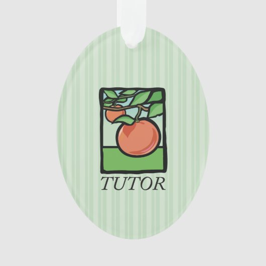 Tutor, Lehrer Danke, Apple Ornament (Vorderseite)