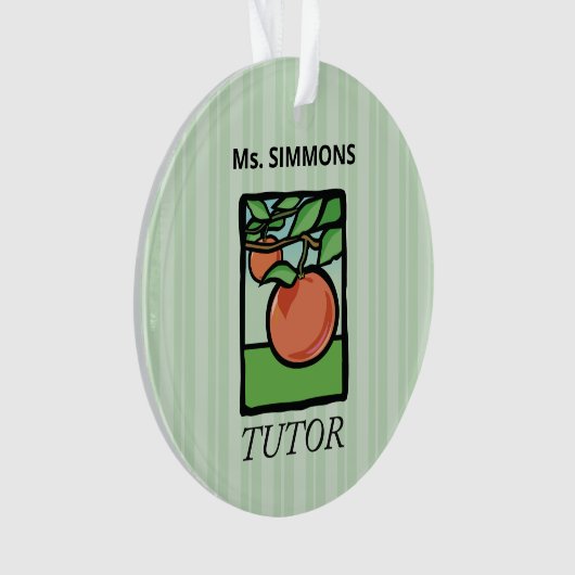 Tutor, Lehrer Danke, Apple Ornament (Vorderseite)