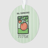 Tutor, Lehrer Danke, Apple Ornament (Vorderseite)
