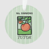Tutor, Lehrer Danke, Apple Ornament (Vorderseite)