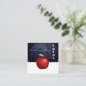 Tutor-Lehrerin Apple-Tafel Quadratische Visitenkarte (Stehend Vorderseite)