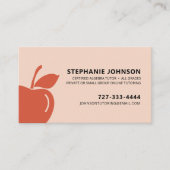 Tutor-Lehrerin Dramatisches Red Apple-Logo Visitenkarte (Vorderseite)