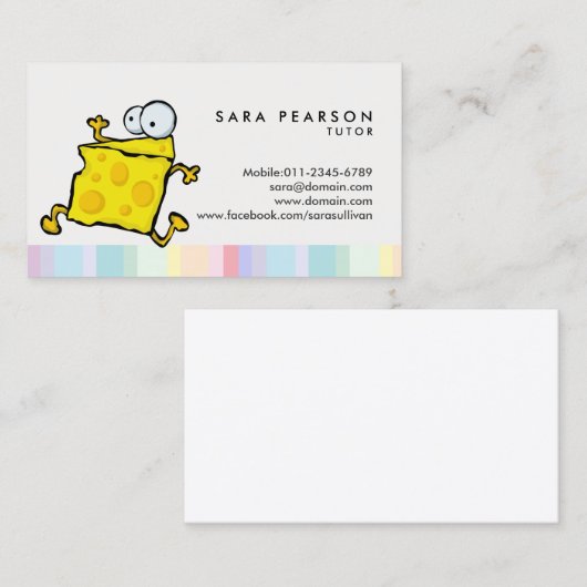 Tutor-Lerninhalte Visitenkarte (Vorne/Hinten)