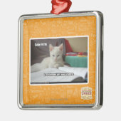 Tutor-Miezekatze Silbernes Ornament (Links)