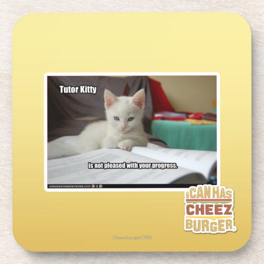 Tutor-Miezekatze Untersetzer (Vorderseite)