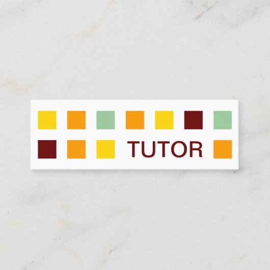 TUTOR-Mod-Quadrate Mini Visitenkarte (Vorderseite)