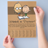 Tutor Nachhilfe Werbeabriss Flyer (Hand)