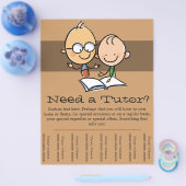 Tutor Nachhilfe Werbeabriss Flyer (Einzeln)