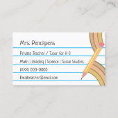 Tutor-Neutral-Boho-Rainbow-Flashcard Visitenkarte (Vorderseite)