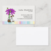 Tutor-Niedlicher Hund mit Blume-Visitenkarte Visitenkarte (Vorne/Hinten)