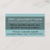 Tutor-Privatunterricht-Lehrer machen Visitenkarte (Rückseite)