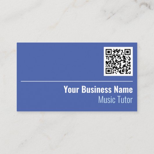 Tutor QR Code Business Card Visitenkarte (Rückseite)