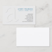 Tutor-Schattenmonogramm-BusinessCard Visitenkarte (Vorne/Hinten)