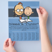 Tutor.Tutoring.Anpassbare Werbung Flyer (Hand)