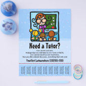 Tutor.Tutoring.Benutzerdefinierter Text/Farbe Flyer (Einzeln)