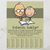 Tutor Tutoring Math Reading Promo-Taschenbuch Flyer (Vorne)