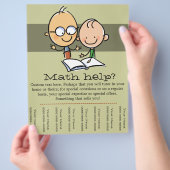 Tutor Tutoring Math Reading Promo-Taschenbuch Flyer (Hand)