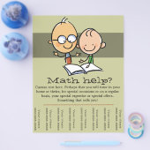 Tutor Tutoring Math Reading Promo-Taschenbuch Flyer (Einzeln)
