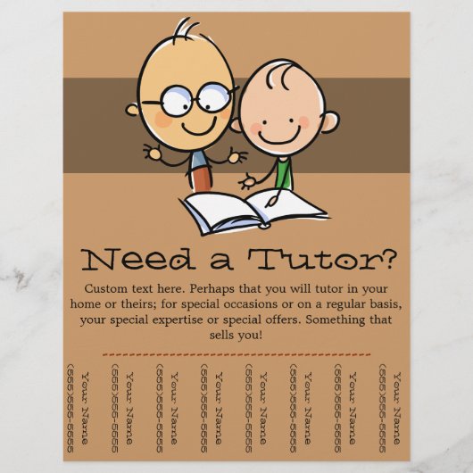 Tutor Tutoring Werbetear sheet Flyer (Vorne)