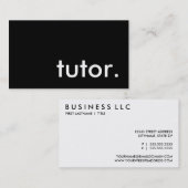 Tutor. Visitenkarte (Vorne/Hinten)