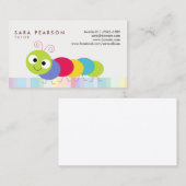 Tutor-Visitenkarte für Niedliche Raupe Visitenkarte (Vorne/Hinten)