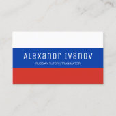 Tutor "White Blue" und "Red Russian Language Tutor Visitenkarte (Vorderseite)