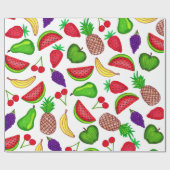 Tutti fruchtige Hand gezeichnete Geschenkpapier (Flach)