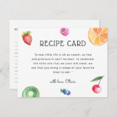 Tutti Fruitti Babyduschkarte (Vorne/Hinten)