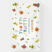 Tutti Fruitti Birthday Custom Cute Fruits Banner (Vertikal)