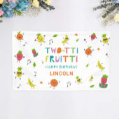 Tutti Fruitti Birthday Custom Cute Fruits Banner