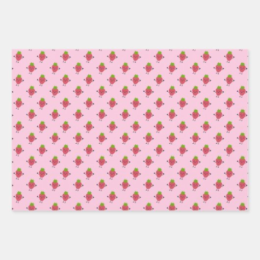 Tutti Fruitti Birthday Pattern Cute Fruits Geschenkpapier Set (Vorderseite 3)