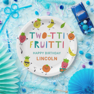 Tutti Fruitti Geburtstag Custom Niedlich Frucht Pappteller