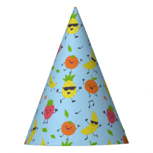 Tutti Fruitti Geburtstagsmuster Niedliche Früchte Partyhütchen