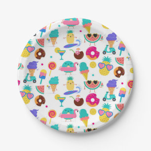 Tutti Fruitti Sommer-Fruchteis-Leckereien-Party Pappteller