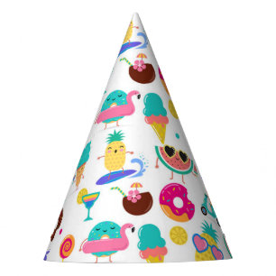 Tutti Fruitti Sommerfrucht-Eis-Leckereien Party Partyhütchen