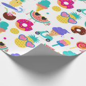 Tutti Fruitti Summer Fruchtsaft Ice Creme Leckerei Geschenkpapier (Ecke)