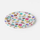 Tutti Fruitti Summer Fruchtsaft Ice Creme Leckerei Pappteller (Schrägansicht)