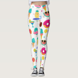 Tutti Fruitti Summer Obsteis Creme Leckereien Leggings