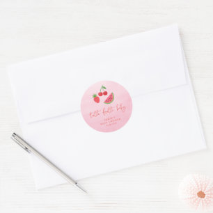 Tutti Frutti Baby Shower Runder Aufkleber