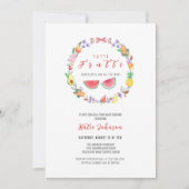 Tutti Frutti Babydusche, Summer Tropical Twins Einladung (Vorderseite)