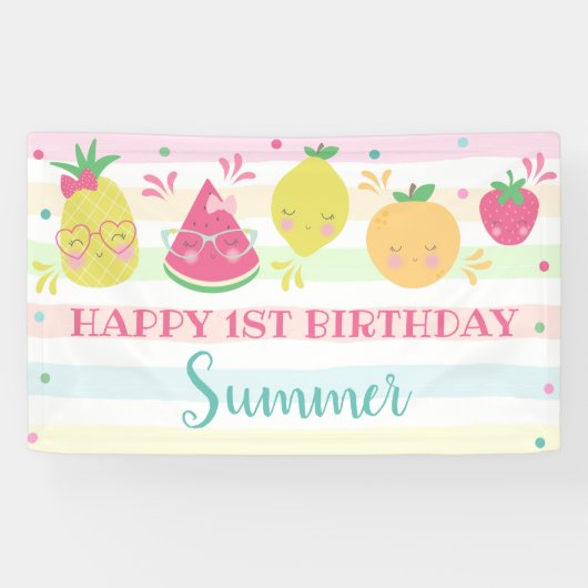 Tutti Frutti Birthday Banner Sweet One (Horizontal)