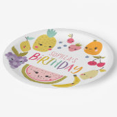 Tutti Frutti Birthday Party Paper Tellers Pappteller (Schrägansicht)